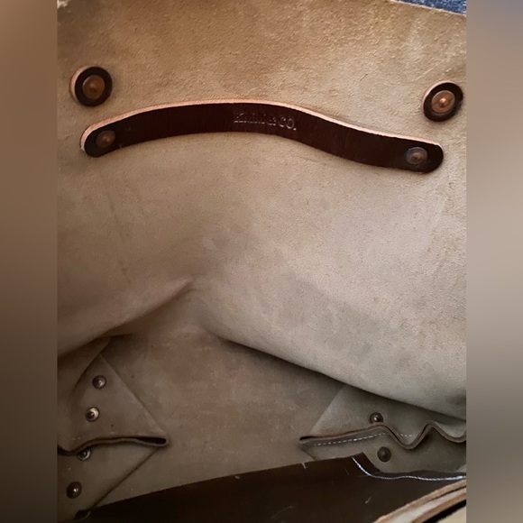 KMM& Co. Brown Leather Tote Bag. - Picture 12 of 14